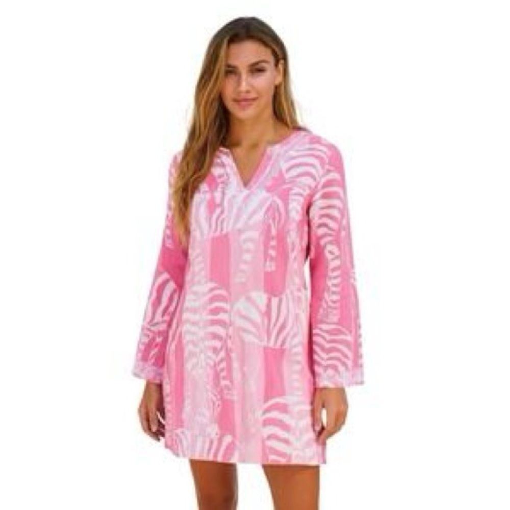 Lilly Pulitzer Pink & White White Label Zebra Print dress or swim cover up